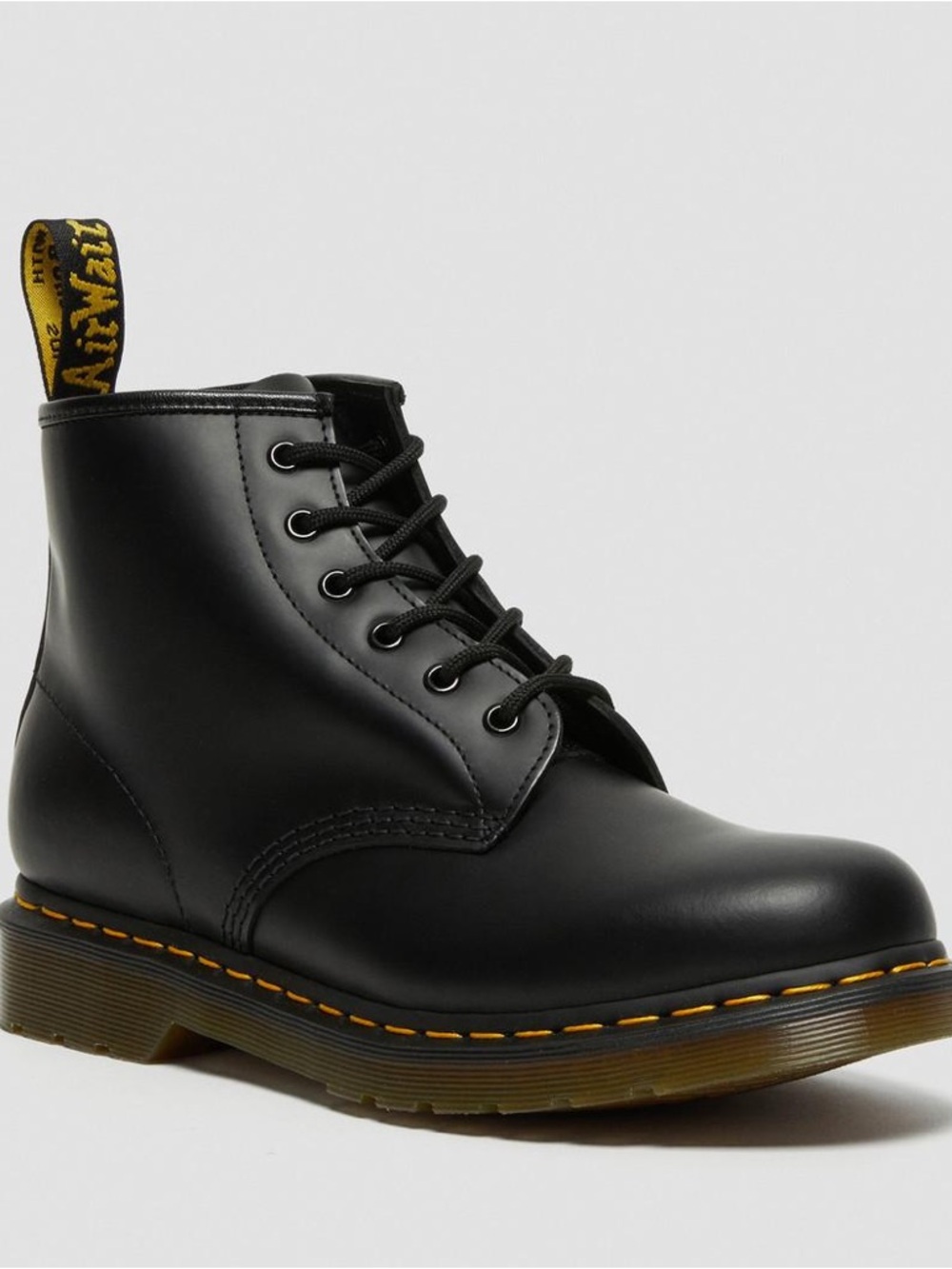 101 YELLOW STITCH SMOOTH LEATHER ANKLE BOOTS